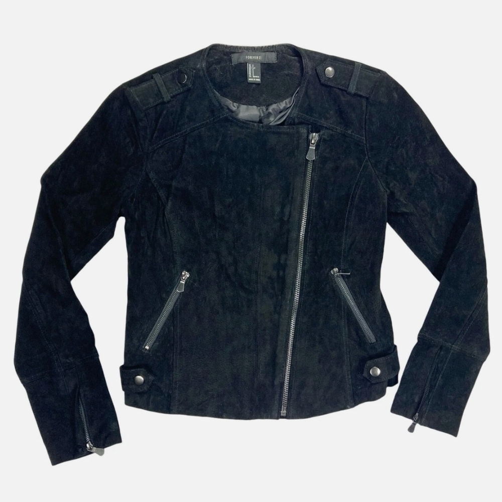 Forever 21 Moto Suede Jacket